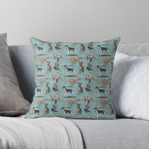 The Whippet Throw Pillow