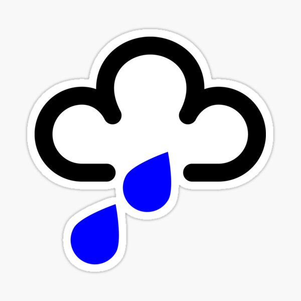 Heavy Rain Weather Forecast Sticker