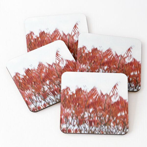 Item preview, Abstract Autumnal Harmony - Mesmerizing Sumac Motion in Bold Vermilion and Crimson designed and sold by Georgia Mizuleva.
