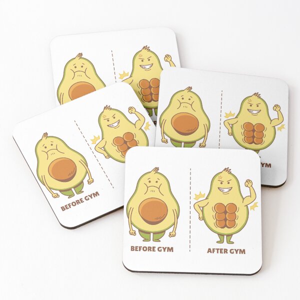 Item preview, Avocado Before and After Gym  designed and sold by aliisik.