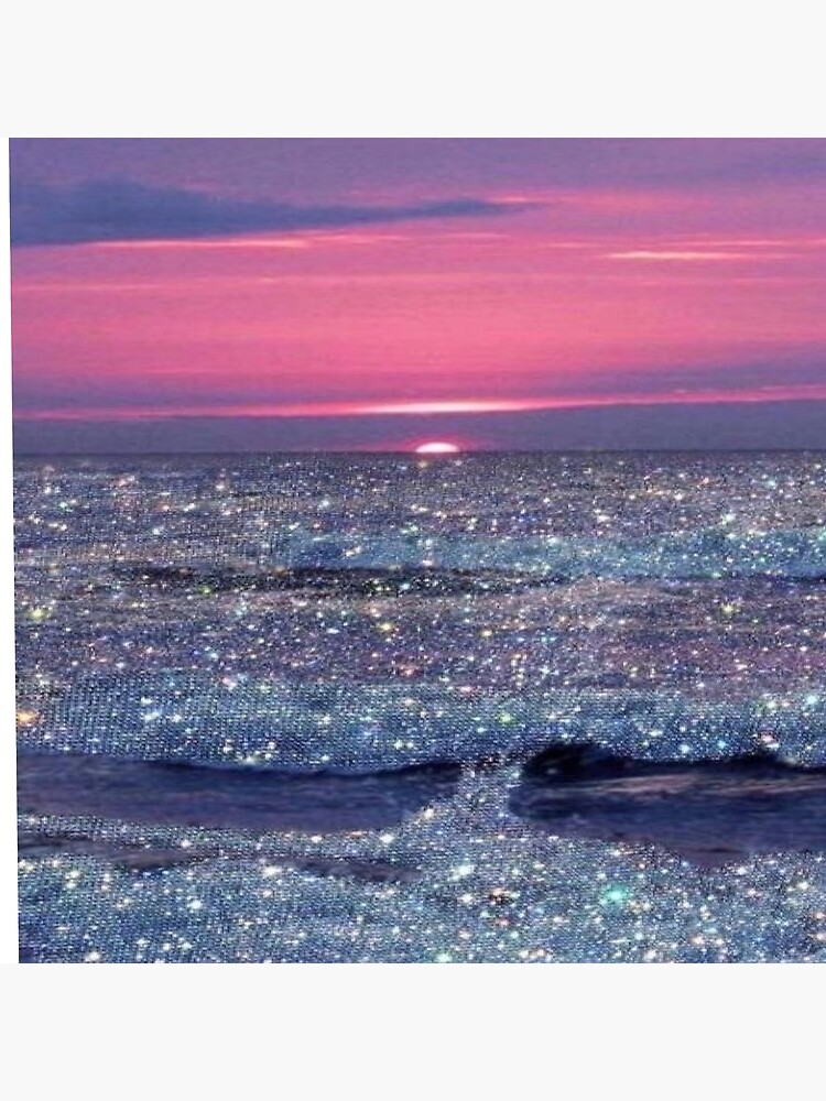 "Glitter beach sunset" Poster for Sale by Lexiliz | Redbubble