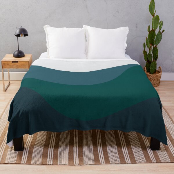 Item preview, Blue and Green Wave Abstract, Minimalist Art, Simple Pattern designed and sold by bluesky26.