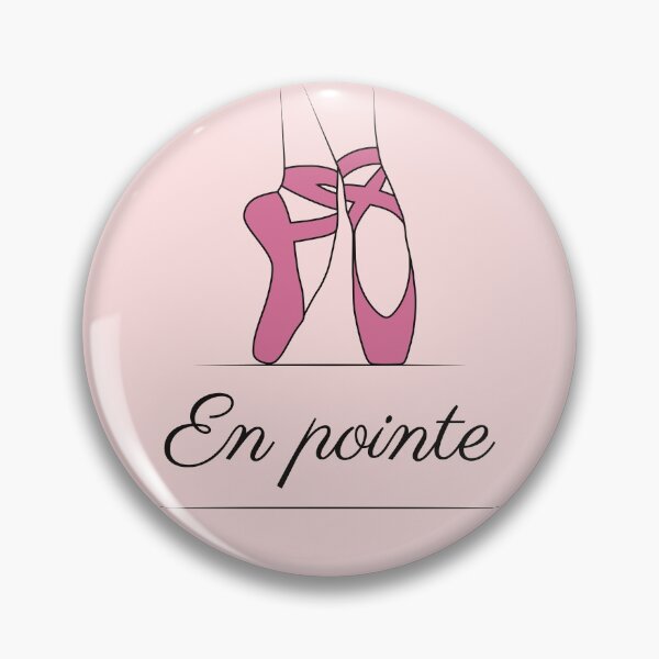 Item preview, "En pointe" pink ballet shoe illustration designed and sold by Phiya.