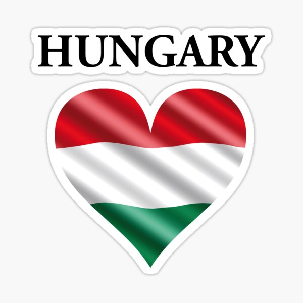 Sticker Ungarische Flagge Herz Redbubble