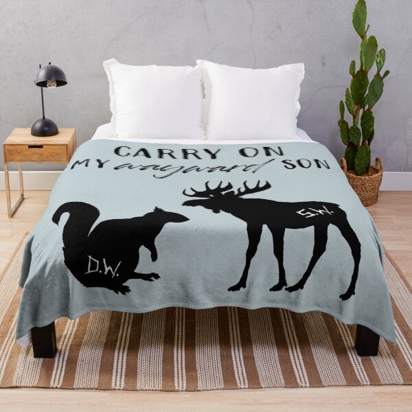 Item preview, carry on my wayward son - moose+squirrel/black designed and sold by lexicolor.