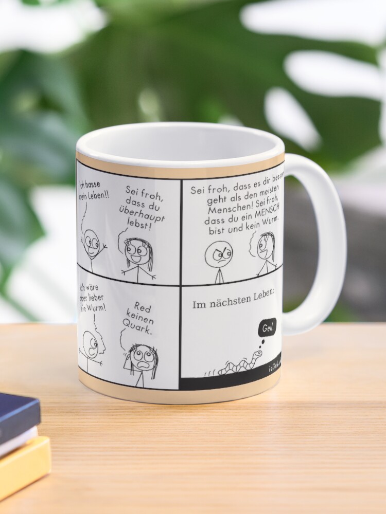 Thumbnail 1 von 6, Kaffeebecher, Sei Froh islieb Comic designt und verkauft von islieb.