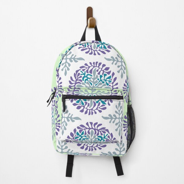 Item preview, Floral winter pattern in pastel green, violet, teal, and gray designed and sold by Pattern-ify.