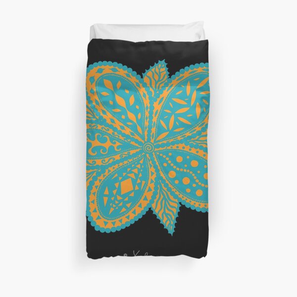 Magic Flower Blau Bettbezug