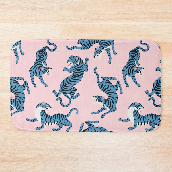 Item preview, Blue & Pink Tiger Pattern designed and sold by SeizeTheCat.