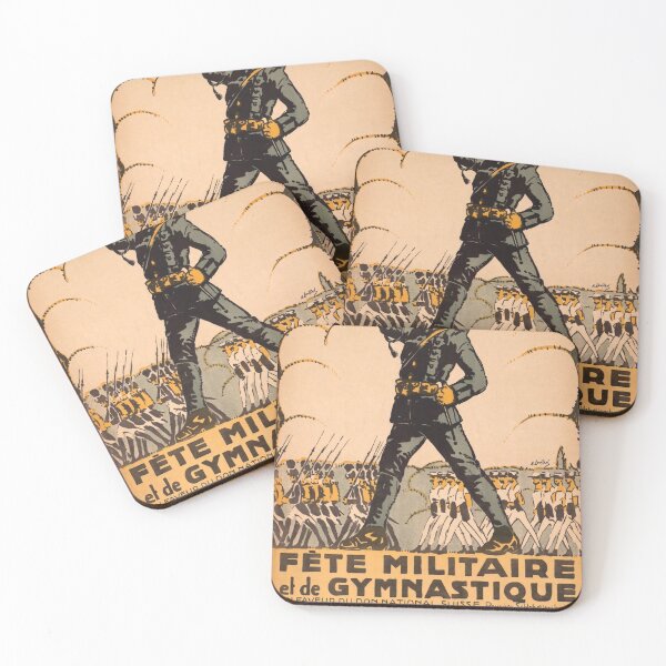 Item preview, retro fete militaire et de gymnastique parc de la grange geneve juillet vintage reclame designed and sold by CorasPosters.