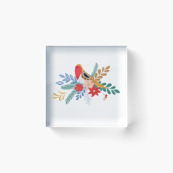 Item preview, Folk style christmas bird designed and sold by Marinadraws.