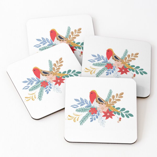 Item preview, Folk style christmas bird designed and sold by Marinadraws.