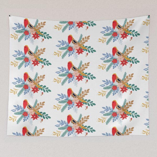 Item preview, Folk style christmas bird designed and sold by Marinadraws.
