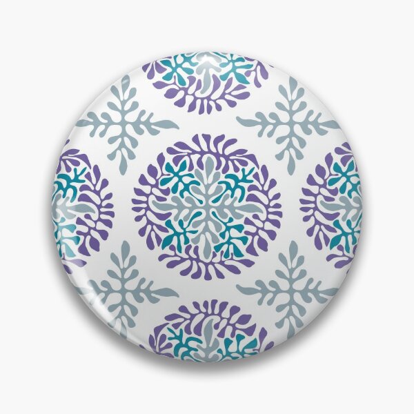Aperçu de l'œuvre Motif floral d'hiver en lilas, violet, turquoise et gris créée et vendue par Pattern-ify.