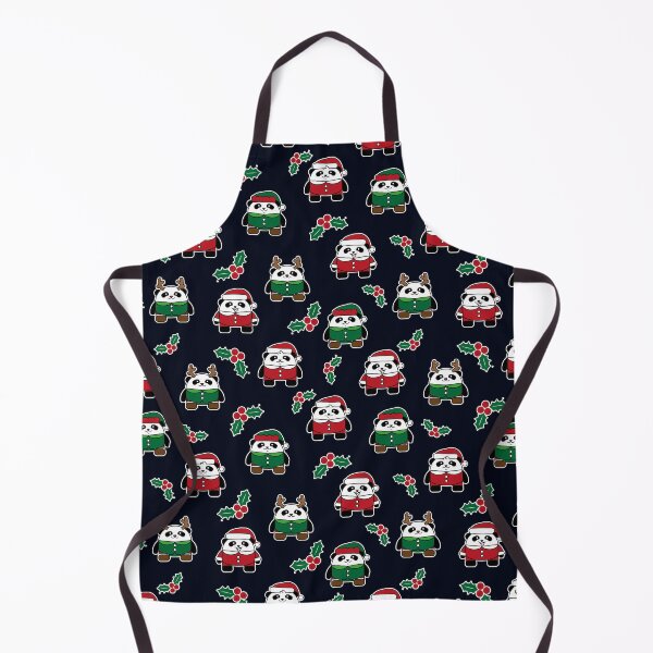 Item preview, Christmas Pandas In Santa Suits with Holly designed and sold by madtoyman.
