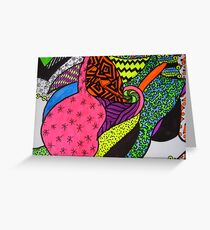 Abstract Fluoro 3 Greeting Card
