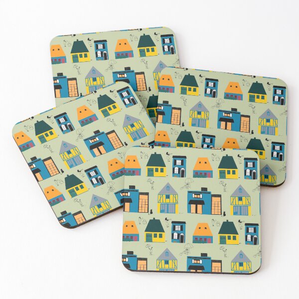 Item preview, Little Houses City Scene Green Edition designed and sold by Fluffy-Koala.