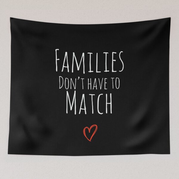 Item preview, Adoptoon mom, families don't have to match: cute family gift idea for Mom, dad and siblings slim fit t-shirt. designed and sold by Theleochick.