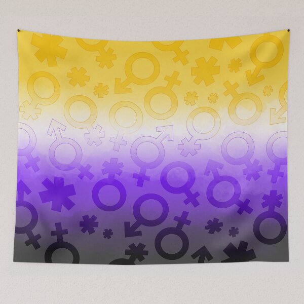 Item preview, Non binary pattern flag (tone on tone) designed and sold by Chiara Filincieri.