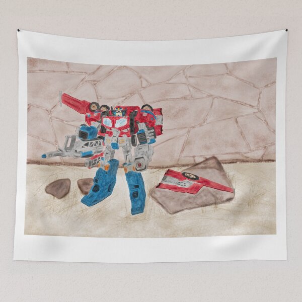 Item preview, Watercolor Illustration of an abandoned toy transformer with broken wings designed and sold by iswenyi.