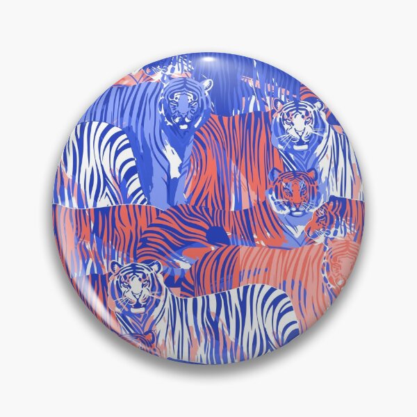 Item preview, Orange & Blue Tiger Pattern 2 designed and sold by SeizeTheCat.