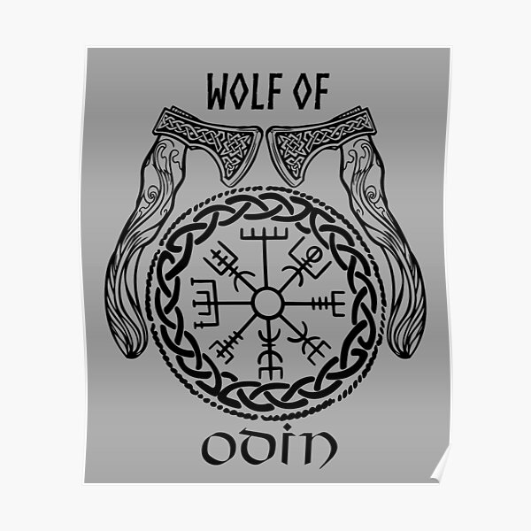 "Wolf of Ordin, black" Poster by CreaVisArt | Redbubble
