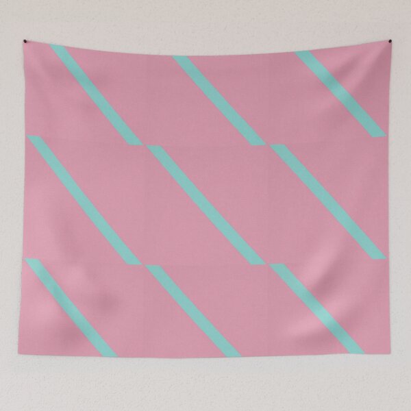 Item preview, Blue diagonal line on pink designed and sold by tetibright.