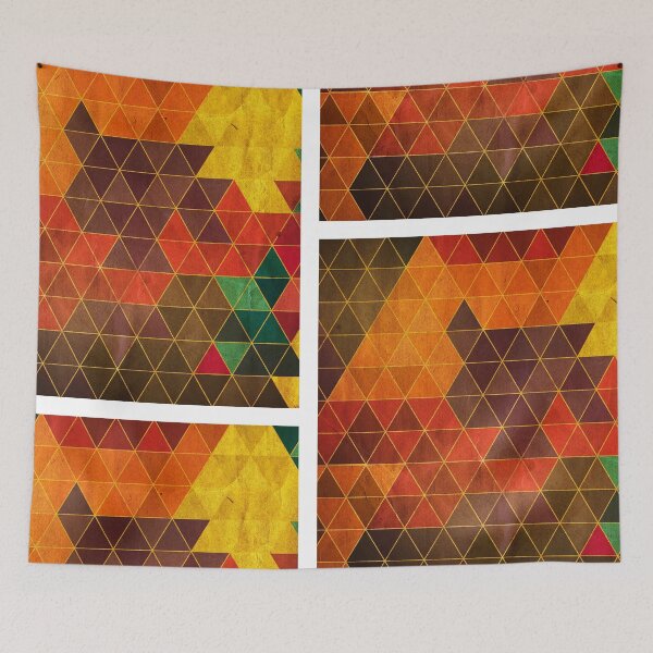 Item preview, Vintage Retro Geometric Orange Brown Pattern designed and sold by MyArt23.