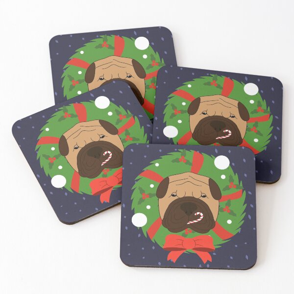Item preview, Shar Pei Christmas Wreath designed and sold by Lulupainting.