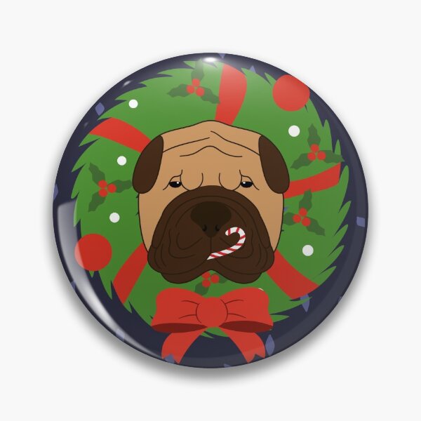 Item preview, Shar Pei Christmas Wreath designed and sold by Lulupainting.