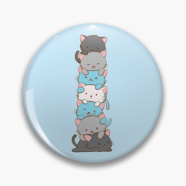 Item preview, Demiboy Pride Flag Kawaii Cats designed and sold by Irene Koh.
