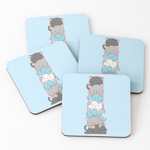 Item preview, Demiboy Pride Flag Kawaii Cats designed and sold by Irene Koh.