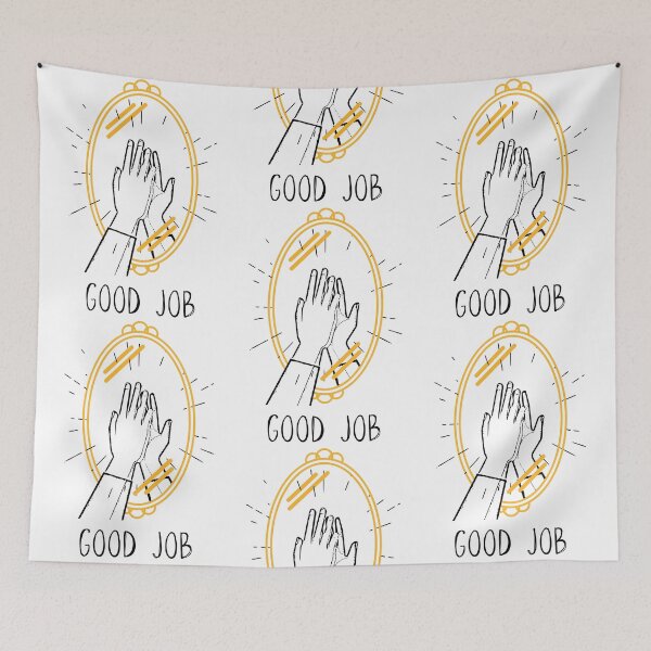 Item preview, Good Job | White | Adult Life | Go You | High Five | Gold | Well Done designed and sold by itsokaybyme.