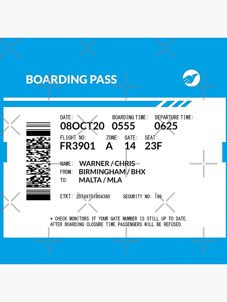 Boarding Pass Pillow CWR by twgcrazy