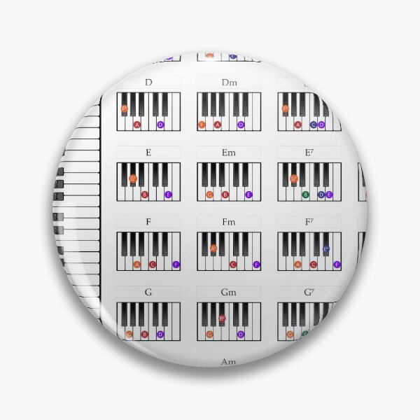 Item preview, Piano Chords Chart , Digital Art, Fingering Diagram for Beginners designed and sold by G-Music.