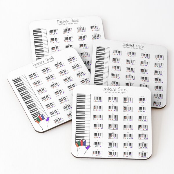 Item preview, Piano Chords Chart , Digital Art, Fingering Diagram for Beginners designed and sold by G-Music.