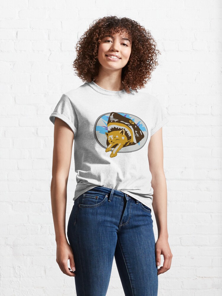 shark eating cat shirt meaning