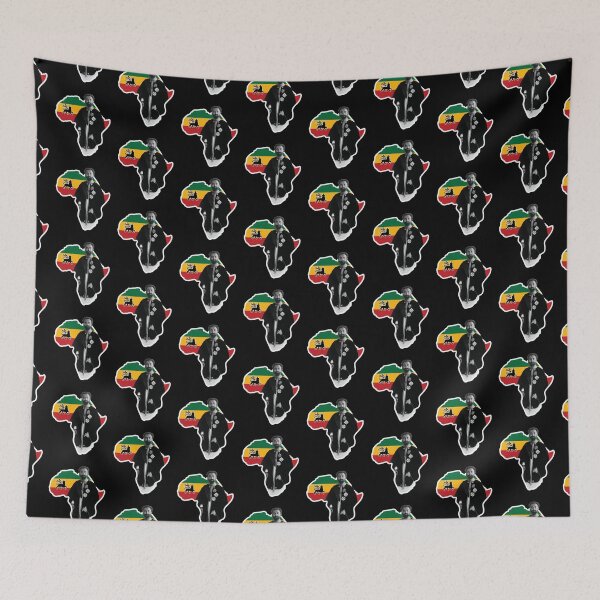 Item preview, Haile Selassie I with African Map  designed and sold by RastaMerch.