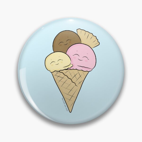 Item preview, Happy Triple Scoop Ice Cream with Wafer designed and sold by PancakeAndLoaf.