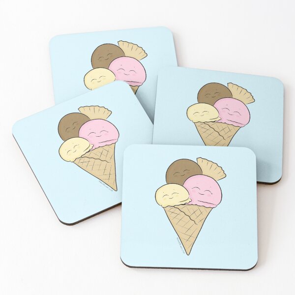 Item preview, Happy Triple Scoop Ice Cream with Wafer designed and sold by PancakeAndLoaf.