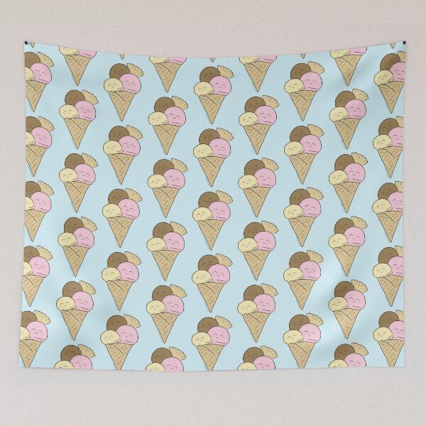 Item preview, Happy Triple Scoop Ice Cream with Wafer designed and sold by PancakeAndLoaf.