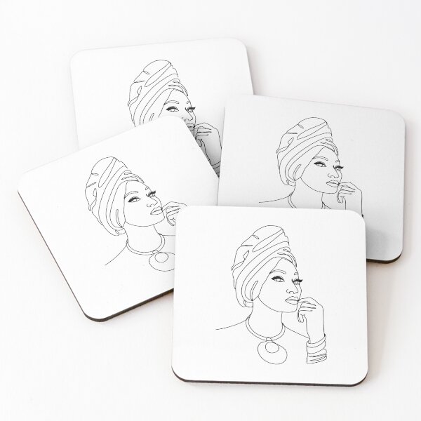 Item preview, Woman Line Illustration Black Woman Line Art African designed and sold by OneLinePrint.