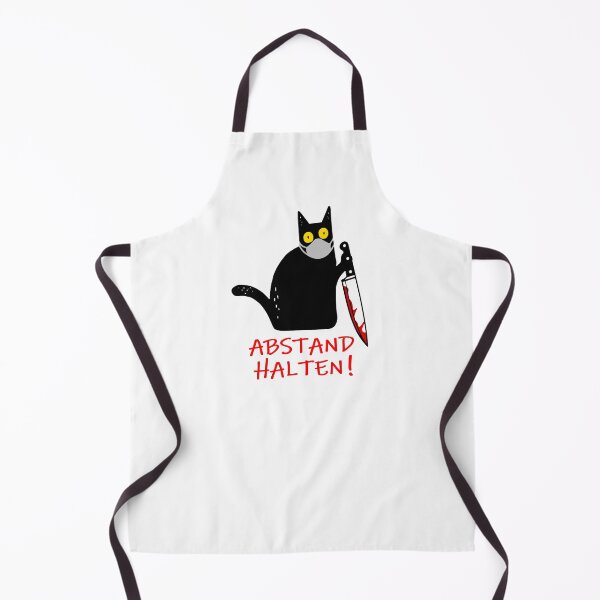 Item preview, Keep distance! Kitten cat with face mask & knife designed and sold by urban-design.