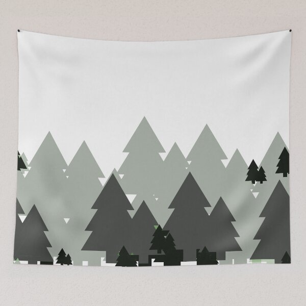 Item preview, Pine Forest in White, Gray and Black designed and sold by AlteredAtelier.