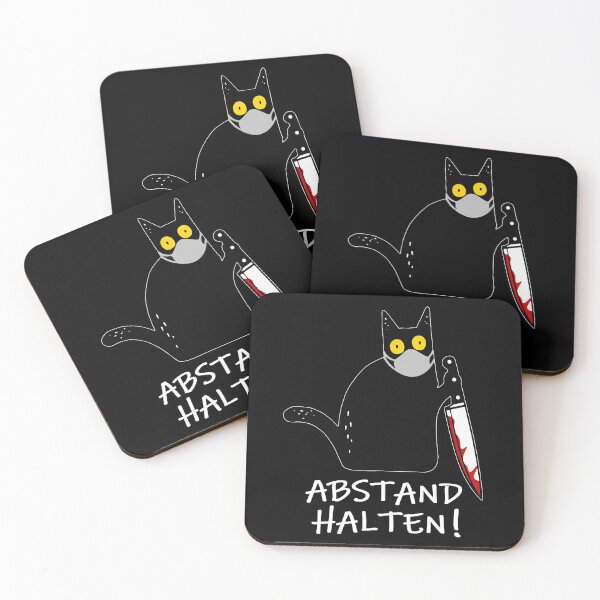 Artikelvorschau, Katze - Abstand Halten! Kätzchen mit Gesichtsmaske & Messer entworfen und verkauft von urban-design.