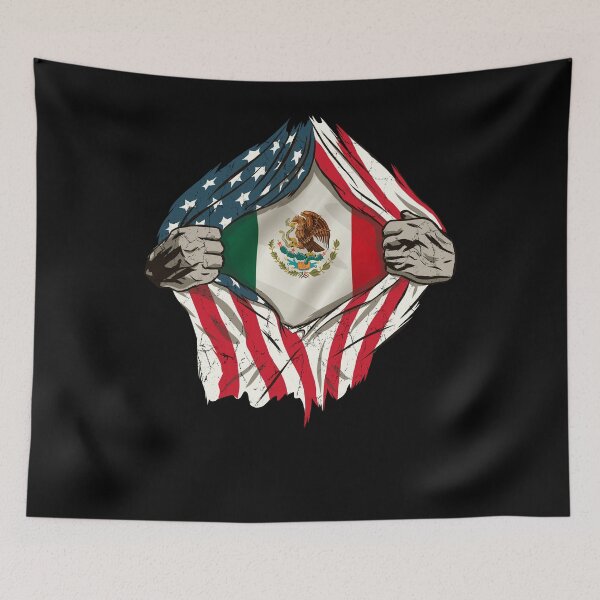 Item preview, American Grown Mexican Roots Tee Funny USA Mexico Flag Love  designed and sold by Renergie.