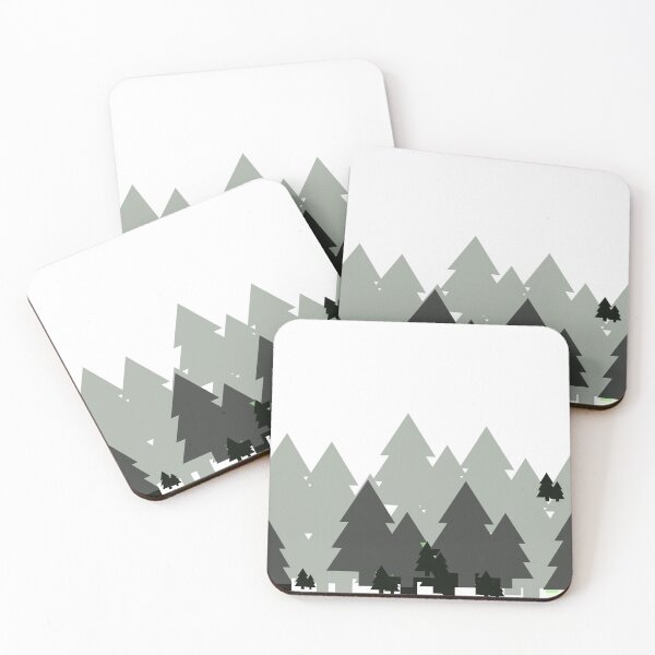 Item preview, Pine Forest in White, Gray and Black designed and sold by AlteredAtelier.