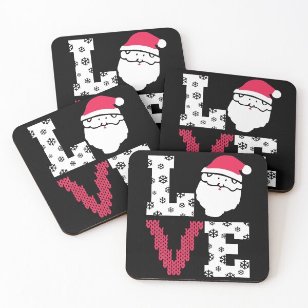 Artikelvorschau, Liebe Schriftzug Weihnachten Design mit Santa entworfen und verkauft von KsuAnn.