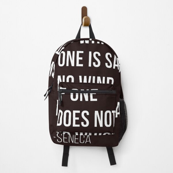 Item preview, Seneca Stoic Quote -If one does not know to which port one is sailing, no wind is favorable. designed and sold by T UNIQUE.