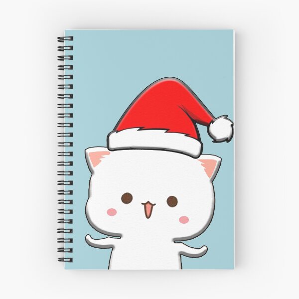 Item preview, Peach Mochi Mochi Cat santa hat designed and sold by franktact.